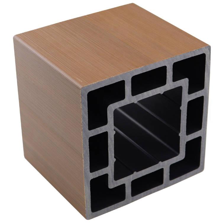 Wood Plastic Composite Timber Square Tube Waterproof WPC Column Outdoor Decoration