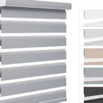 Motorized zebra Roller Shade Electric Remote Living Room Curtains Blinds