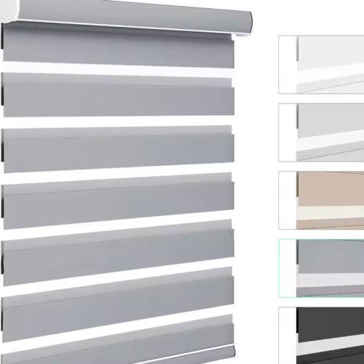 Motorized zebra Roller Shade Electric Remote Living Room Curtains Blinds