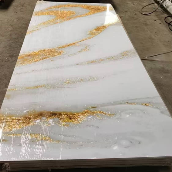 3D PVC Marble UV Coated Wall Panels for Bathroom Hotel Apartment