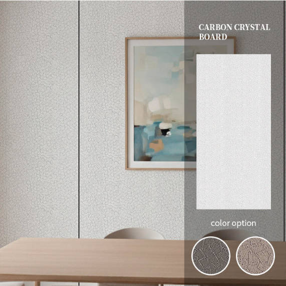 Indoor Decorative Carbon Crystal Board Crackle Pearl White Retardant Moisture Proof