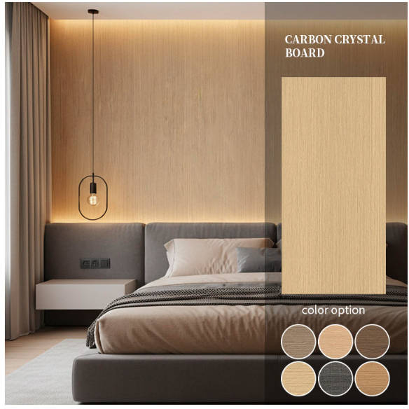 Natural Bamboo Charcoal Wall Panel Linear Grain Natural Oak for Hotel Office